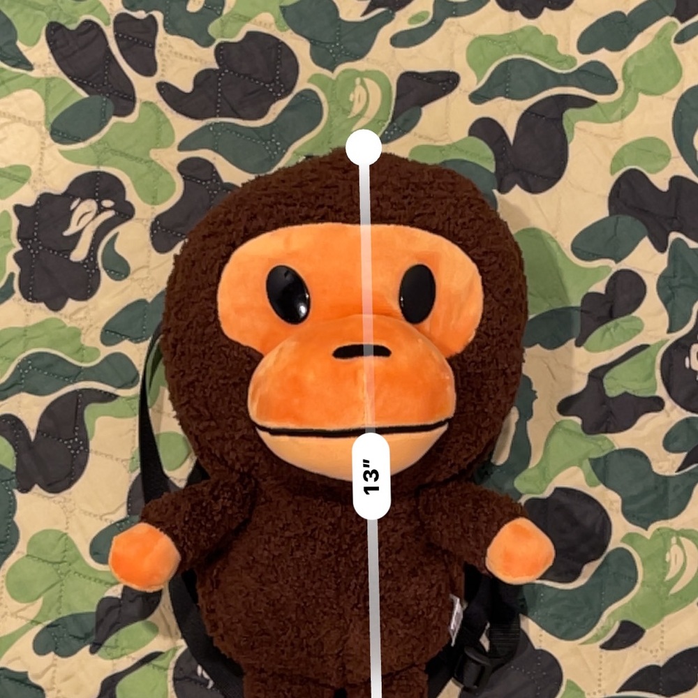 Bape A Bathing Ape Baby Milo Plush Backpack - Picture 7 of 8